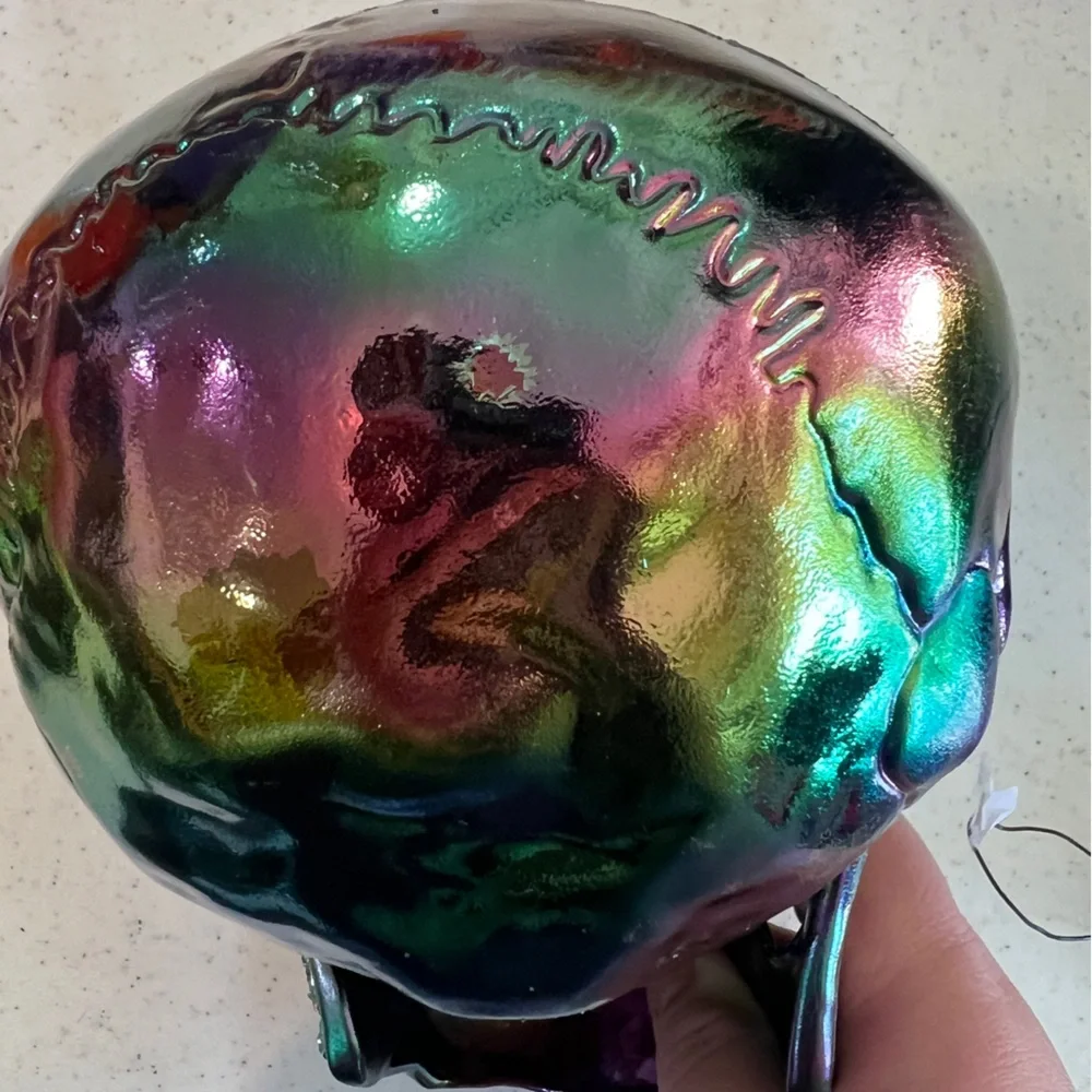 Iridescent Halloween Plastic Skull
